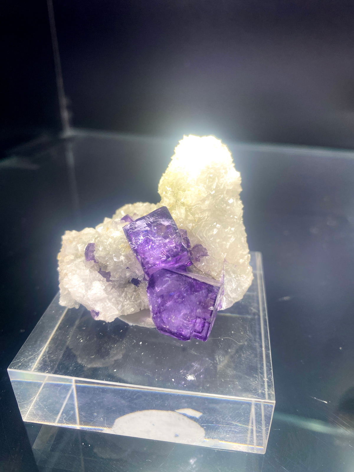 Yao Gang Xian Fluorite Crystal Dolomite Coexistence