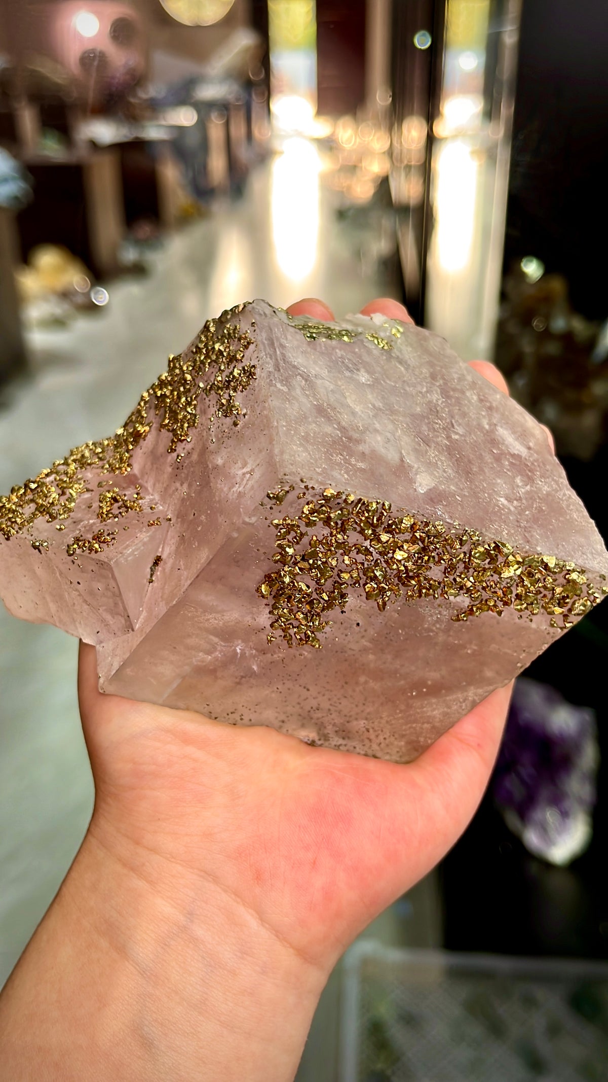 Iceland SPAR with pyrite